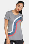 Zelocity Easy Movement Quick Dry T-Shirt - Grey Blue — thumbnail 1